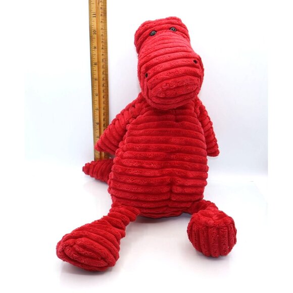 Jellycat Cordy Roy Red Dinosaur Plush Toy 15" Soft Ribbed Stuffed Animal For All - Picture 7 of 8